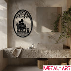 Bench of Love - laser-cut metal wall art