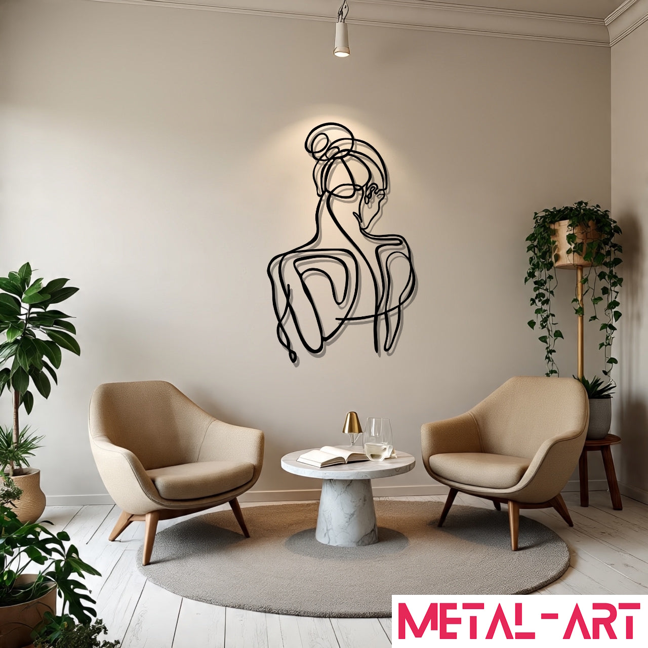 Feminine Form - laser-cut metal wall art