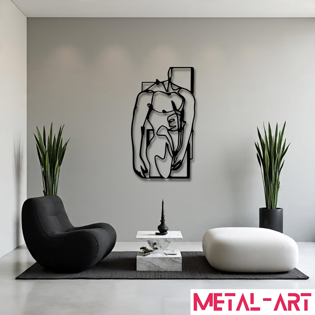 Fractured Strength - laser-cut metal wall art