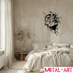 Fractured Awakening - laser-cut metal wall art