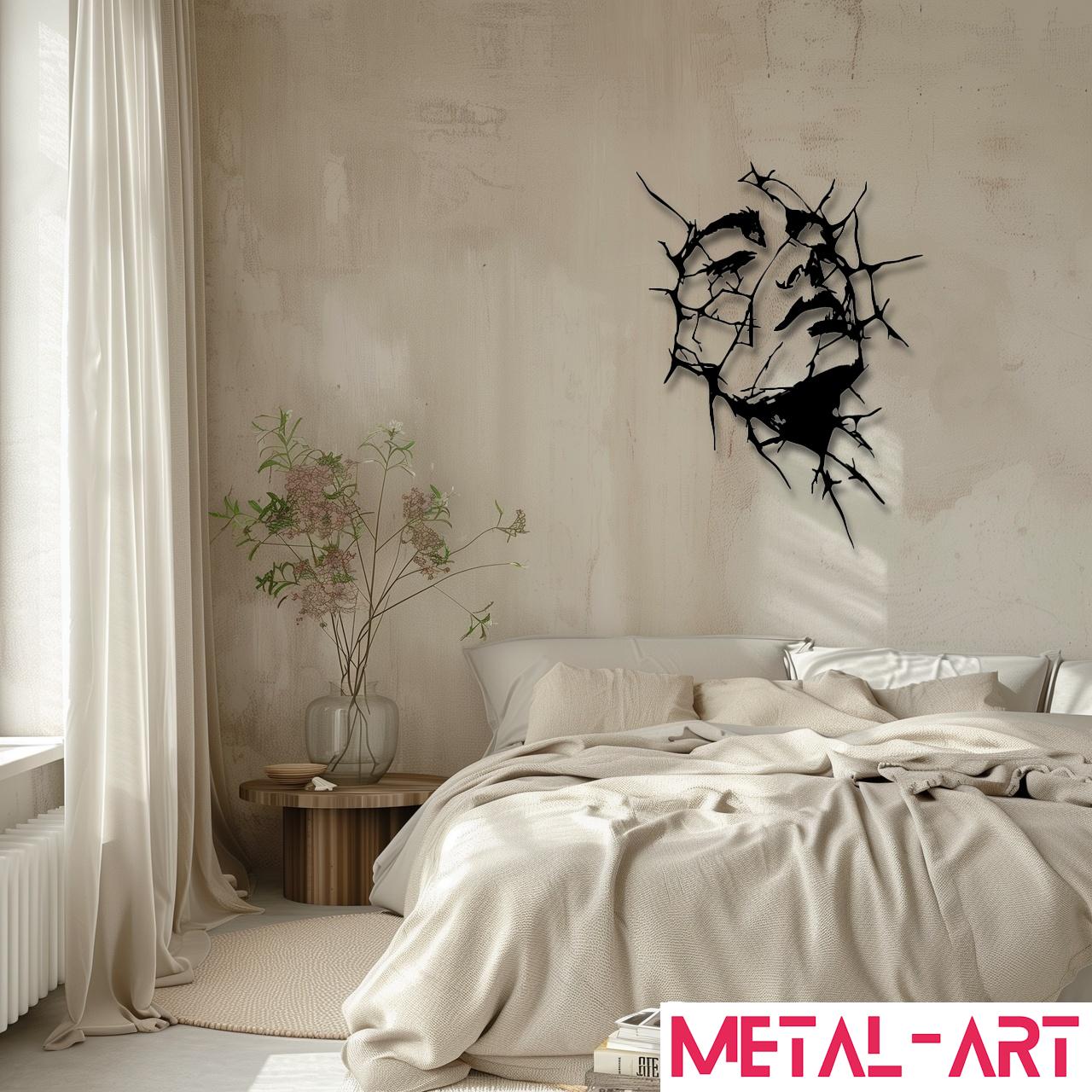 Fractured Awakening - laser-cut metal wall art