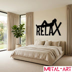 Just Relax - laser-cut metal wall art