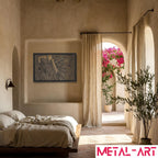 Striped Serenity - laser-cut metal wall art