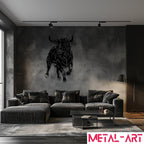 Horned Titan - laser-cut metal wall art