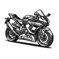 Honda CBR 1000 - laser-cut metal wall art