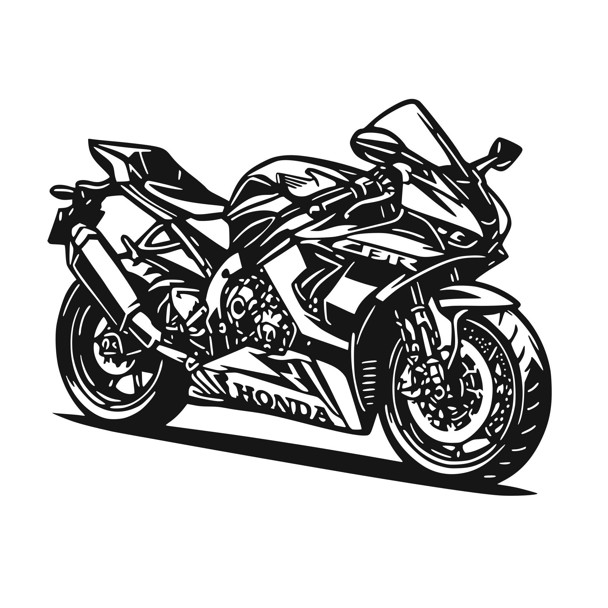 Honda CBR 1000 - laser-cut metal wall art