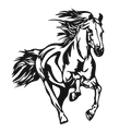 Wild Stride - laser-cut metal wall art