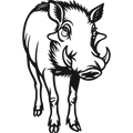 Warthog Watch - laser-cut metal wall art