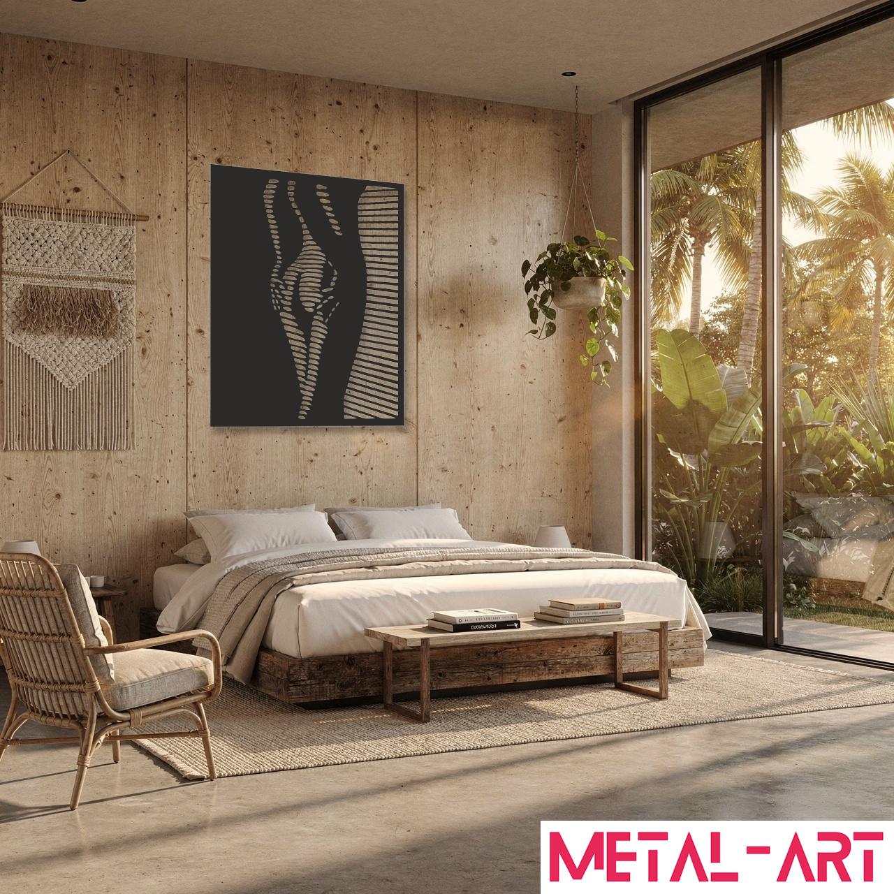 Rhythmic Form - laser-cut metal wall art