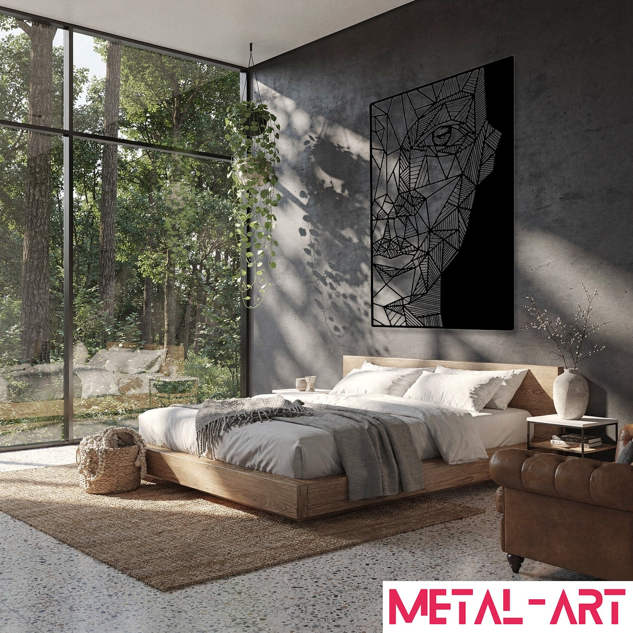Mosaic Mind - laser-cut metal wall art
