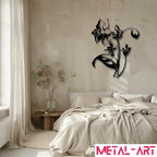Flourish in Bloom - laser-cut metal wall art
