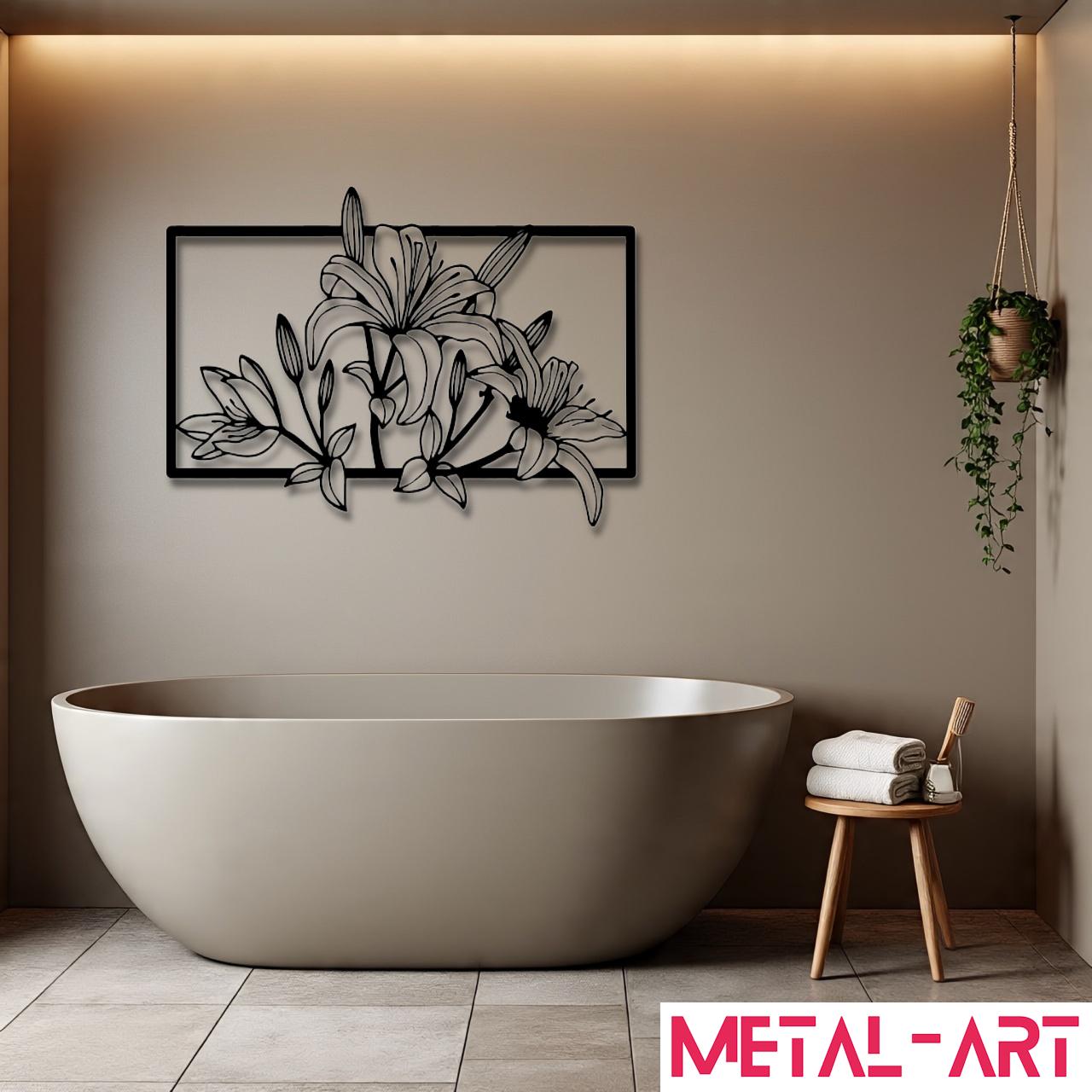 Lily Frame Grace - laser-cut metal wall art