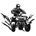 ATV - Mud Splash - laser-cut metal wall art