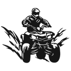ATV - Mud Splash - laser-cut metal wall art