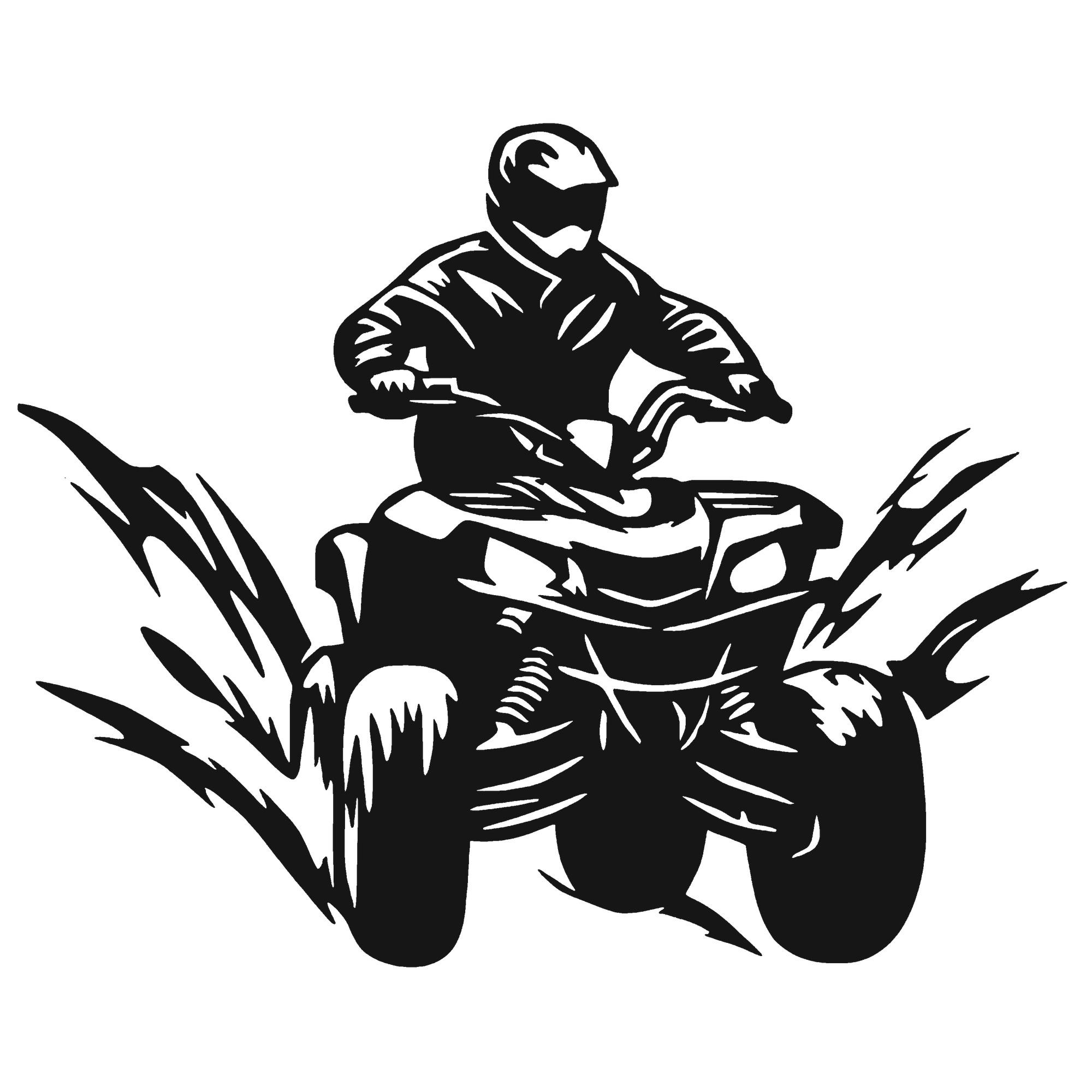 ATV - Mud Splash - laser-cut metal wall art