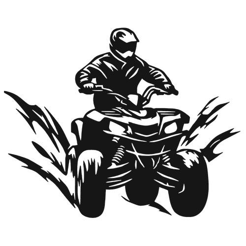 ATV - Mud Splash - laser-cut metal wall art