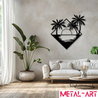 Island Escape - laser-cut metal wall art