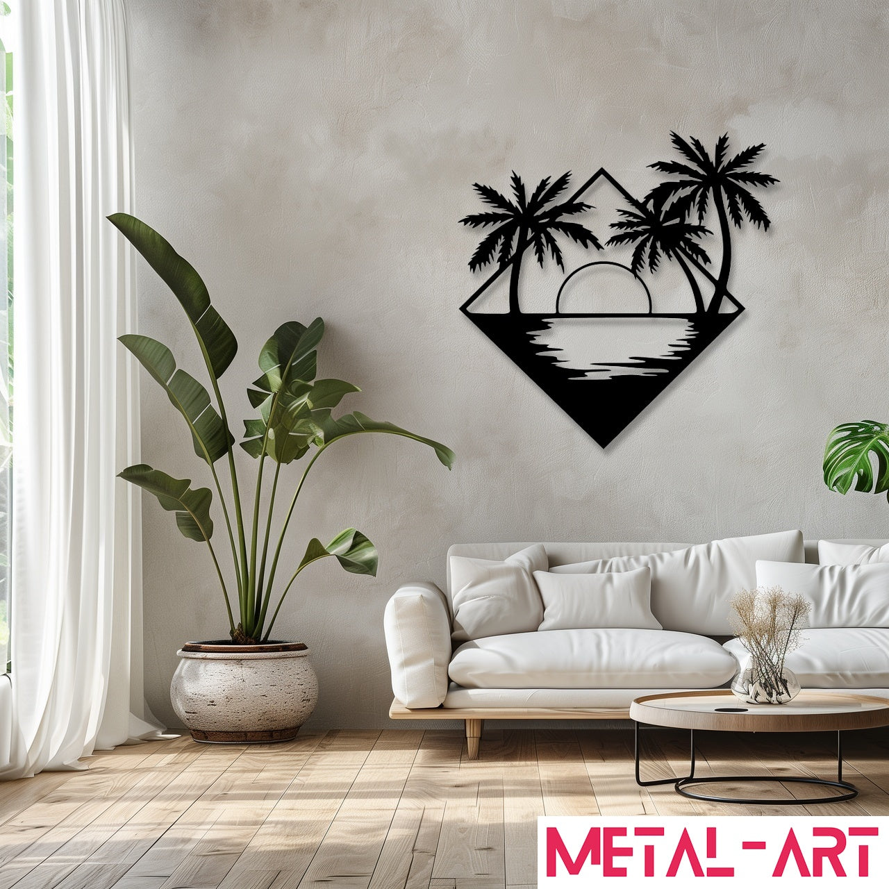 Island Escape - laser-cut metal wall art