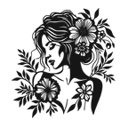 Floral Muse - laser-cut metal wall art