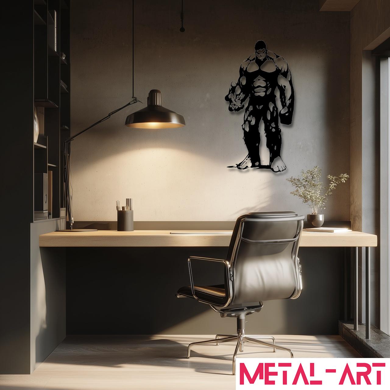 Green Titan - laser-cut metal wall art