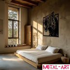 Fierce Roar - laser-cut metal wall art