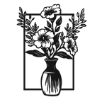 Botanical Stillness - laser-cut metal wall art
