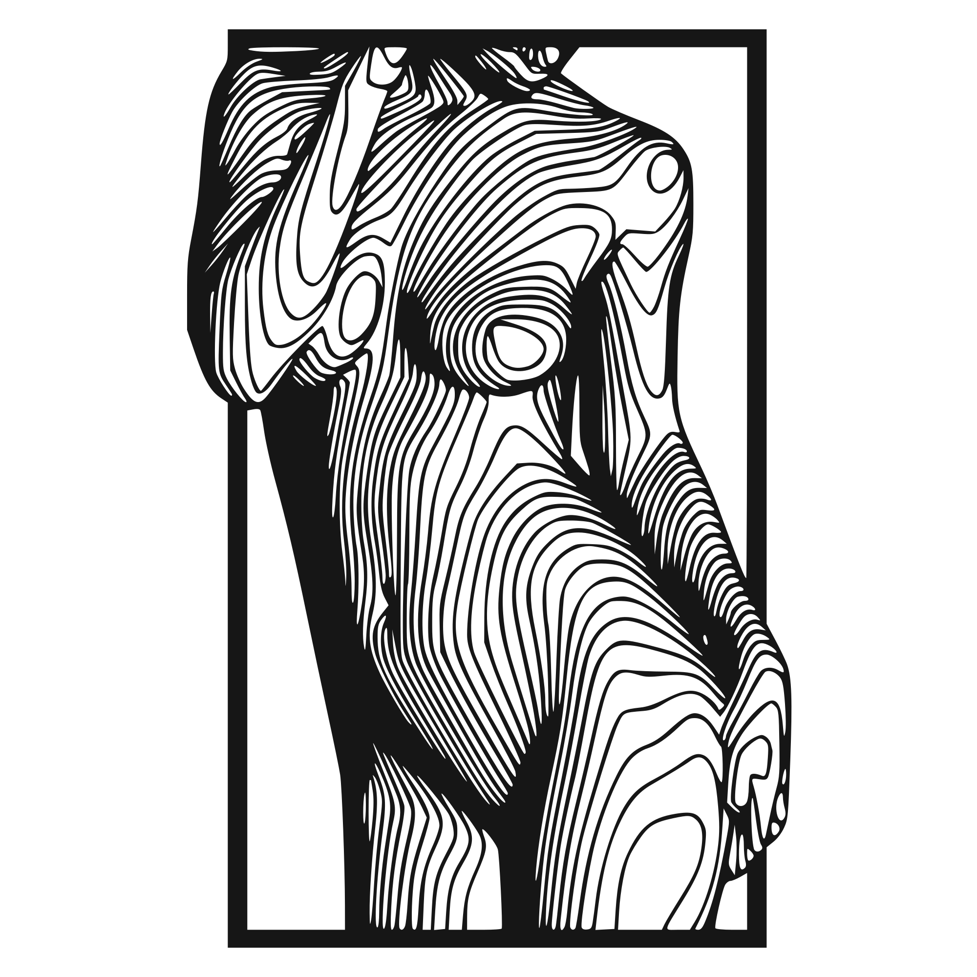 Topographic Beauty - laser-cut metal wall art