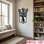 Botanical Stillness - laser-cut metal wall art