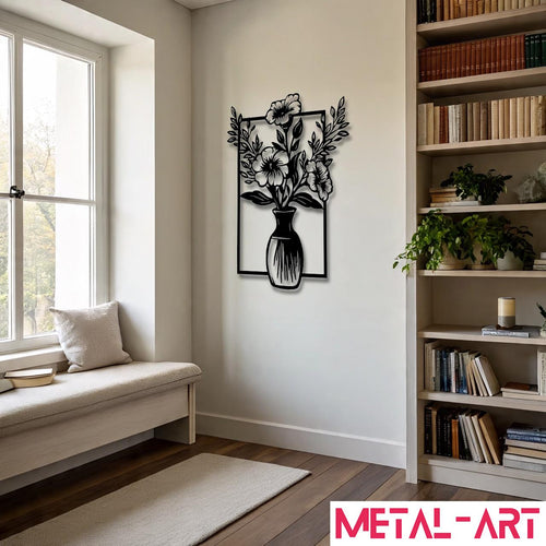 Botanical Stillness - laser-cut metal wall art