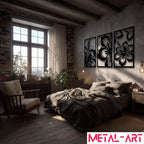 Hibiscus Flow - laser-cut metal wall art