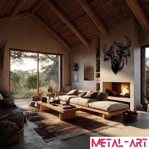 Buffalo Guardian - laser-cut metal wall art