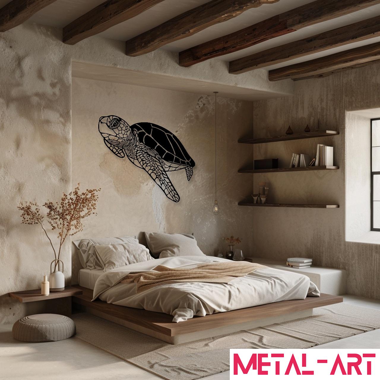 Aquatic Harmony - laser-cut metal wall art