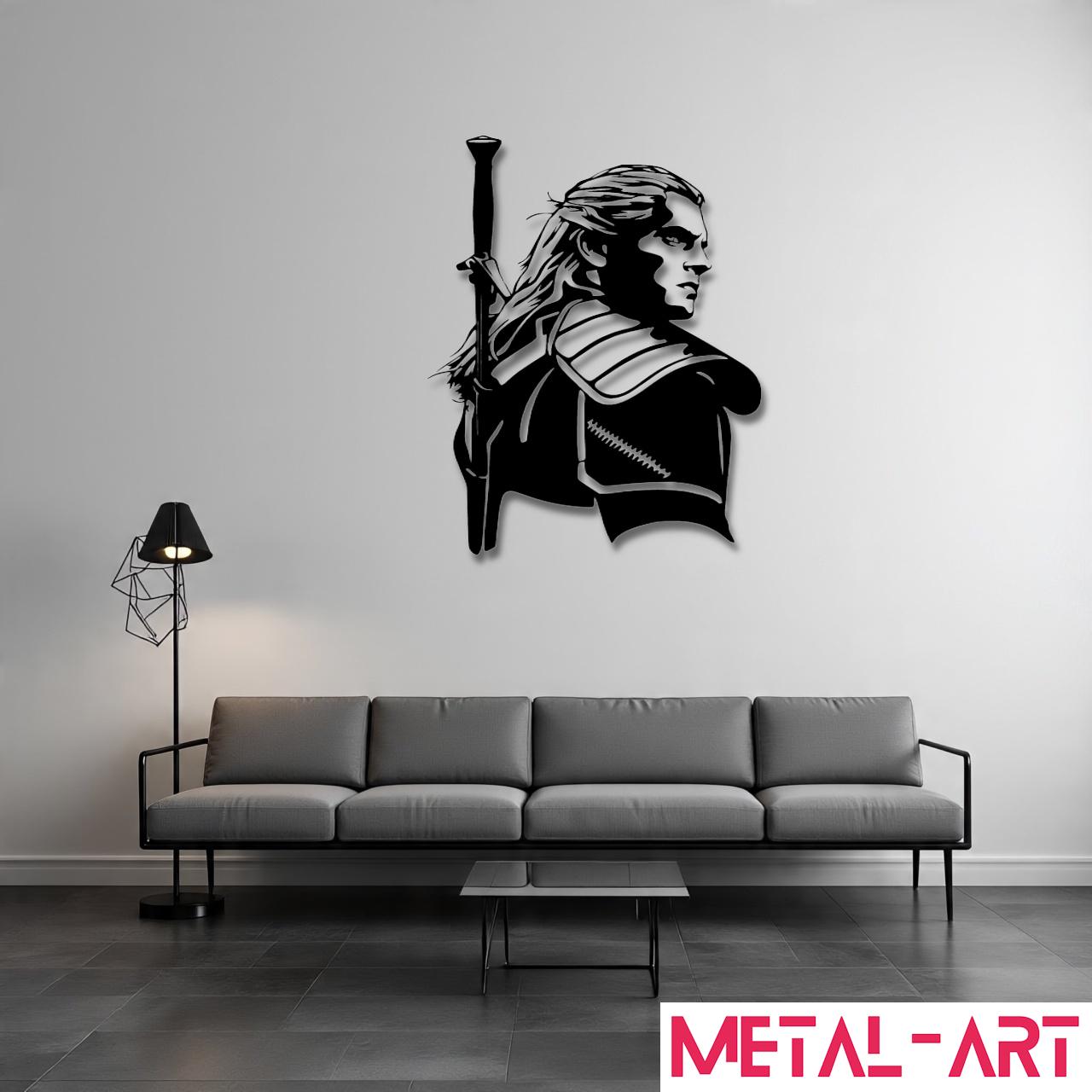 White Wolf - laser-cut metal wall art