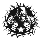 The First Avenger - laser-cut metal wall art