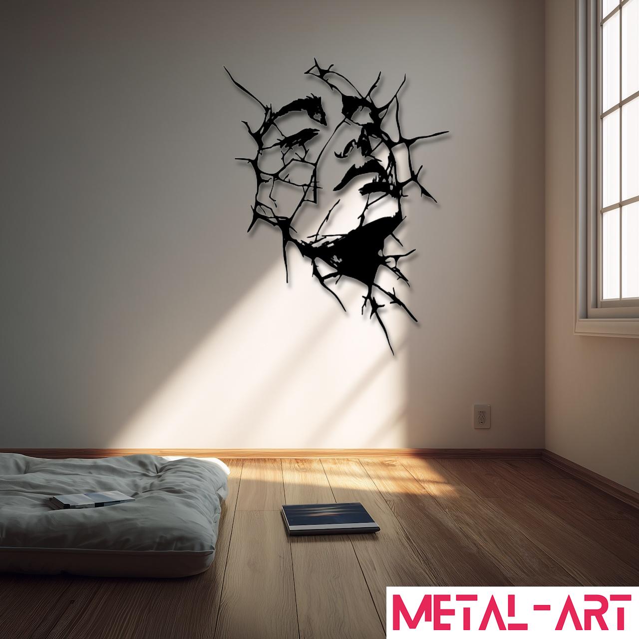 Fractured Awakening - laser-cut metal wall art