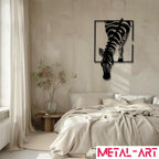 Zebra Within - laser-cut metal wall art