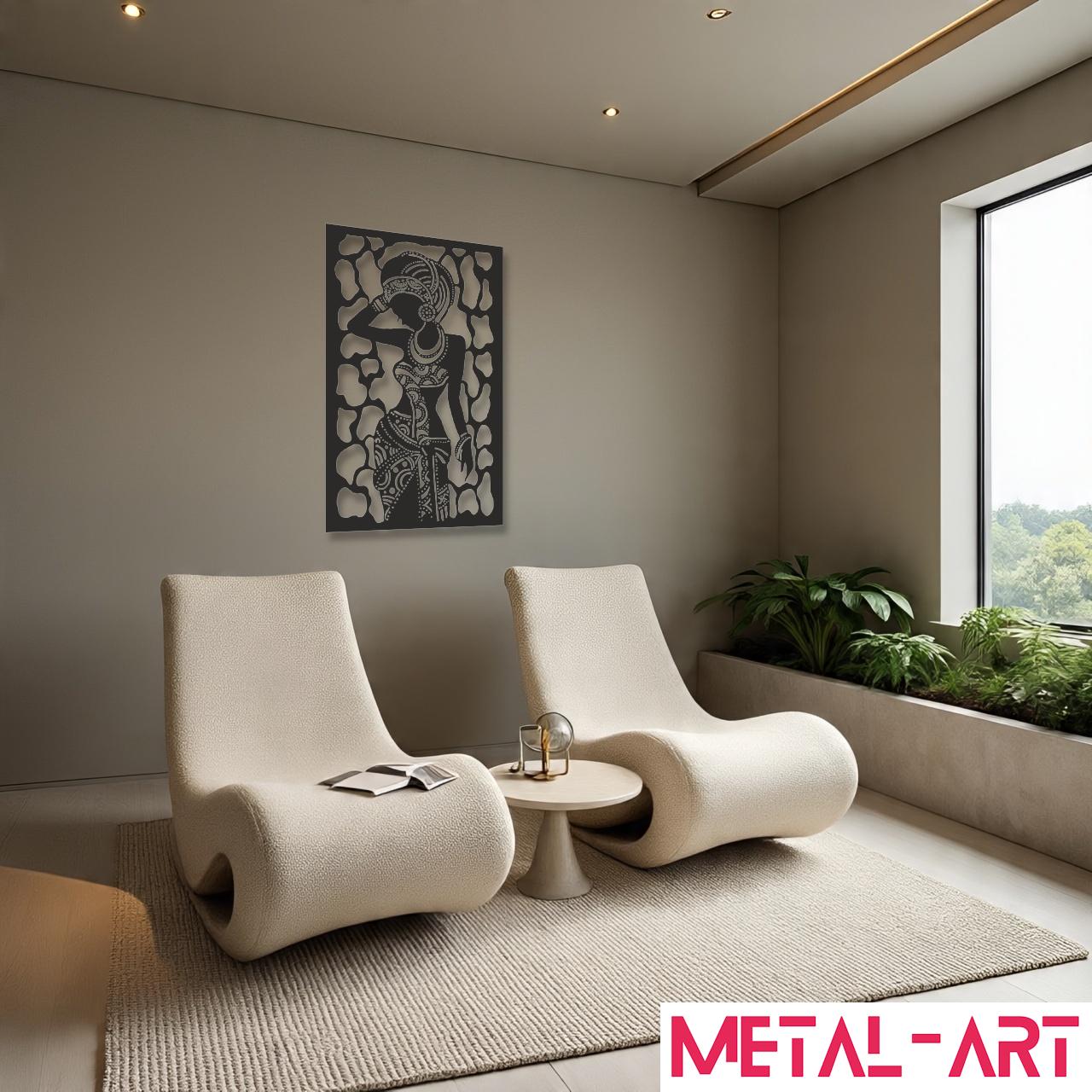 Ancestral Beauty - laser-cut metal wall art
