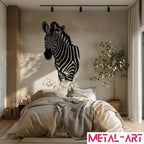 Striped Sentinel - laser-cut metal wall art