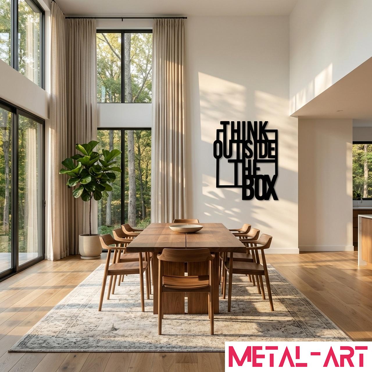 Outside The Box - laser-cut metal wall art