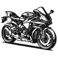 Yamaha R1 - laser-cut metal wall art