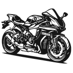 Yamaha R1 - laser-cut metal wall art