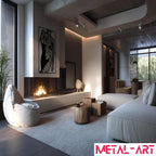 Striped Allure - laser-cut metal wall art