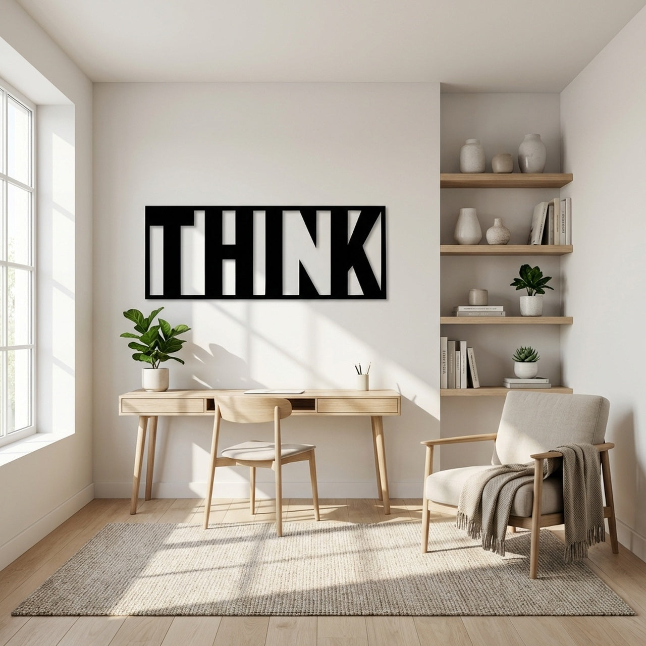 Think Bold - laser-cut metal wall art