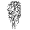 The Still Lion - laser-cut metal wall art