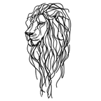 The Still Lion - laser-cut metal wall art