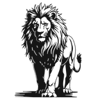 Lionstride - laser-cut metal wall art