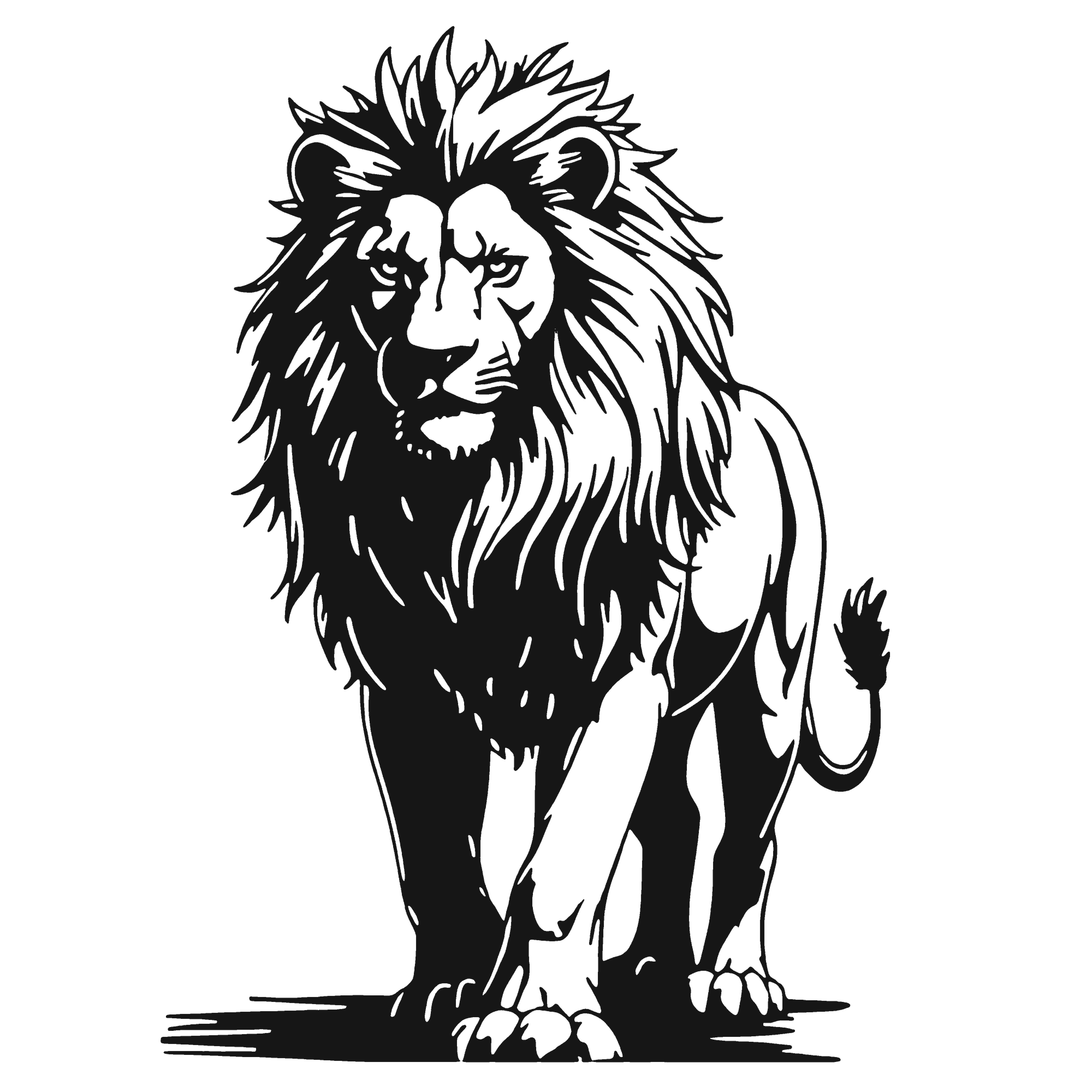 Lionstride - laser-cut metal wall art