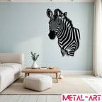 Striped Sentinel - laser-cut metal wall art