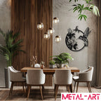 Flight and Bloom - laser-cut metal wall art