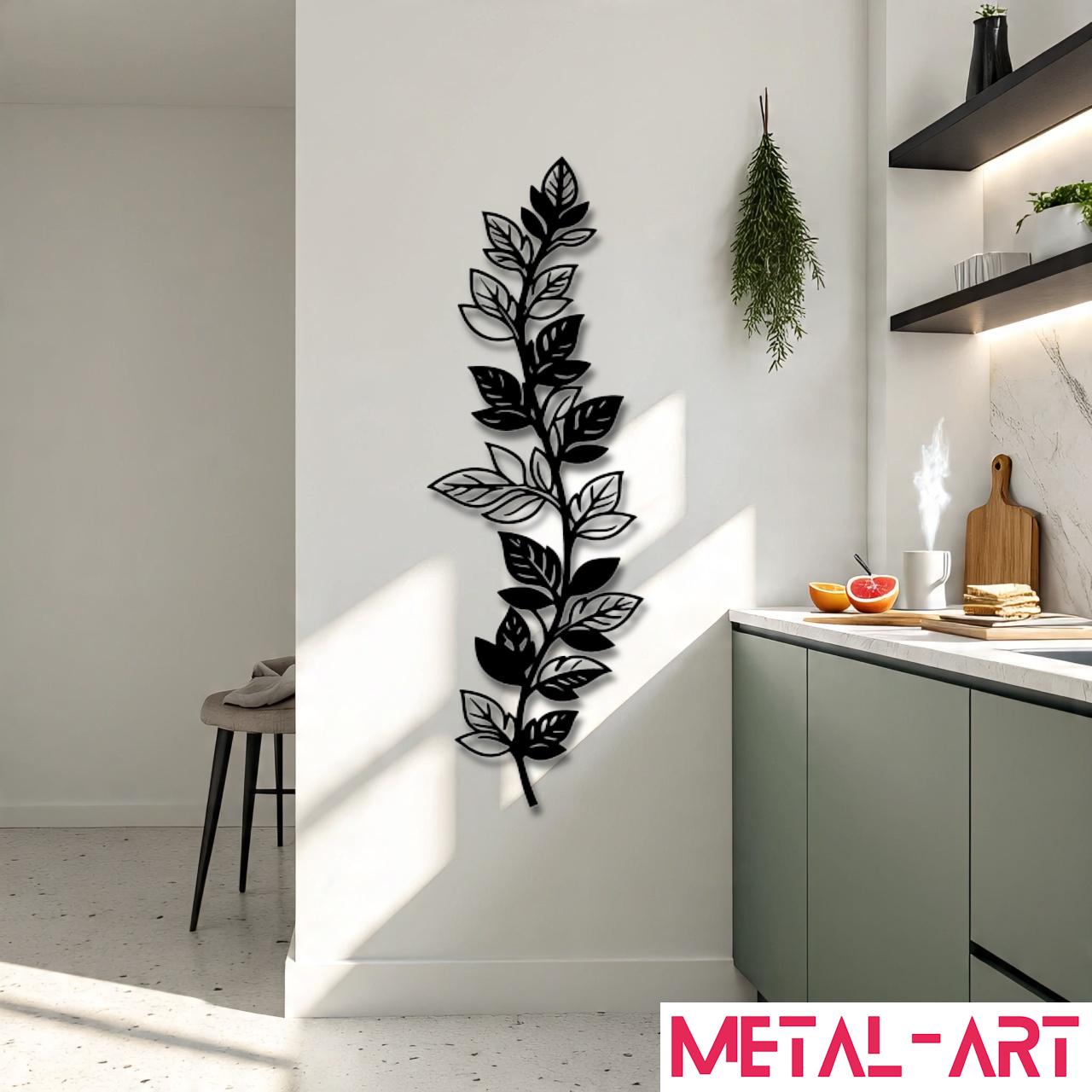 Floral Trio Harmony - laser-cut metal wall art